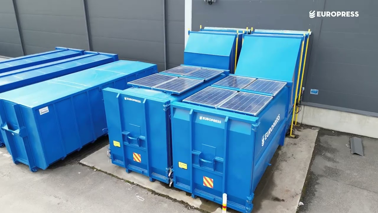 Europress CombiMax SMARTSolar | Solar-powered waste compactor