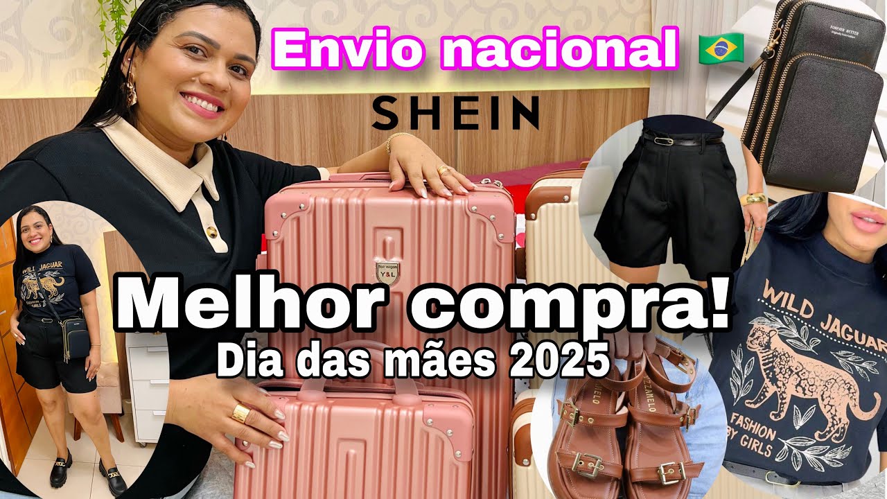 🛍️ COMPRAS ENVIO NACIONAL🇧🇷DIA DAS MÃES SHEIN: MALA ROSA?😱BOLSA, SAPATOS/TUDO PERFEITO💕Glaucia Moura