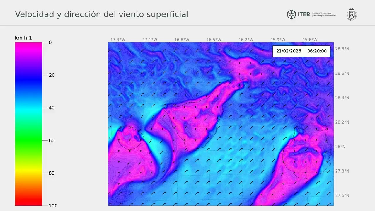 Tenerife Wind forecast: 20260220