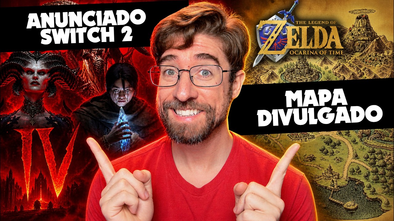 DIVULGADO o MAPA de Zelda Ocarina of Time Remake | Diablo 4 anunciado para o Switch 2