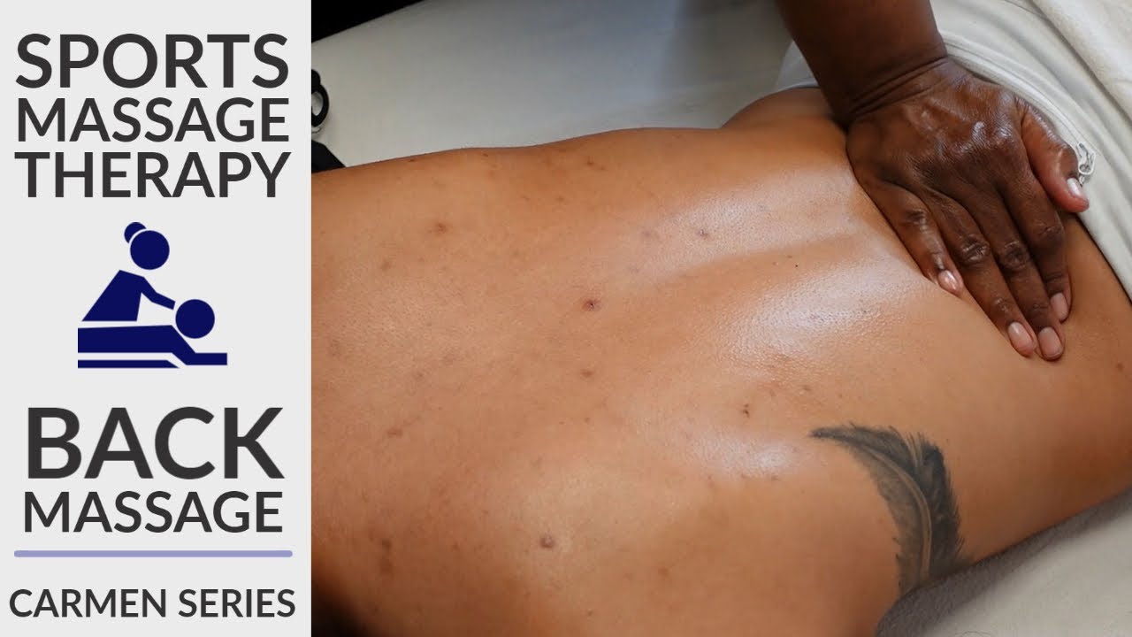Sports Massage Therapy on Back, With Popping & Cracking, ASMR, Carmen Series