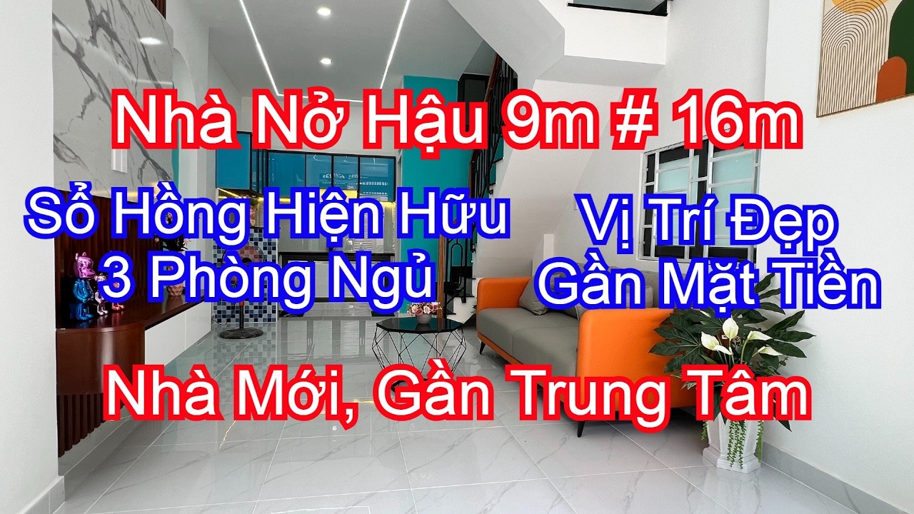Nhà Bán Sổ Hồng Hiện Hữu Quận 8- Nở Hậu 9m#16m 3 Phòng Ngủ- Gần Mặt Tiền- Đường Bình Đông- 3 Tỷ 9