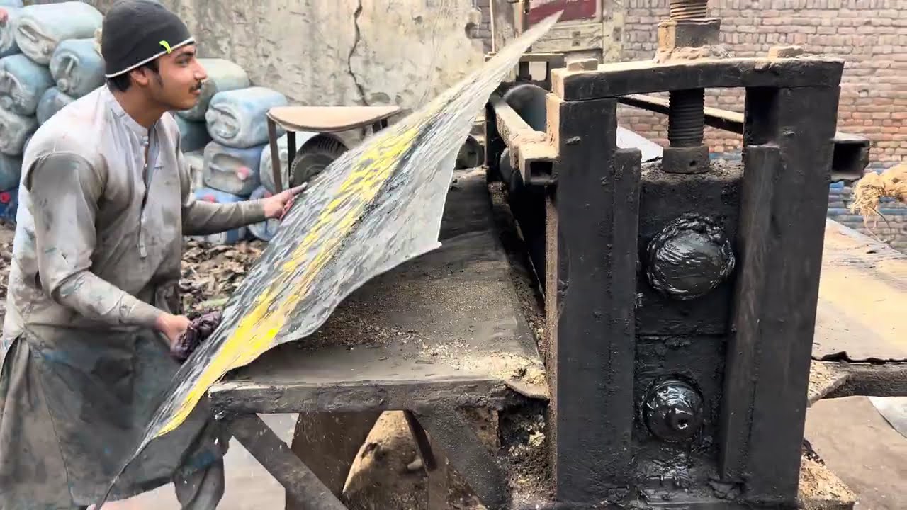 Hydraulic Press Turns an Old Drum into a Wheelbarrow – Incredible Process