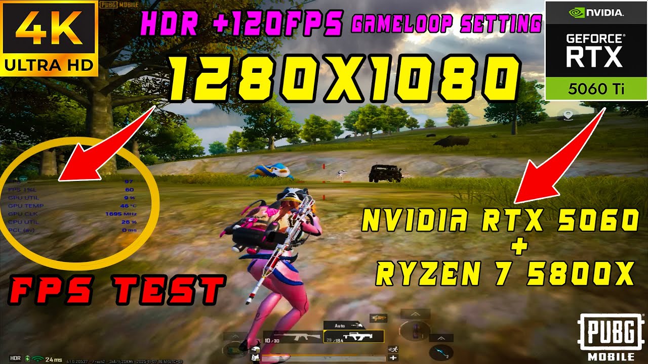 NEW GPU RTX 5060 8GB!🤩 PUBG MOBILE 120 FPS PC EMULATOR GAMELOOP 2025 (BENCHMARK)