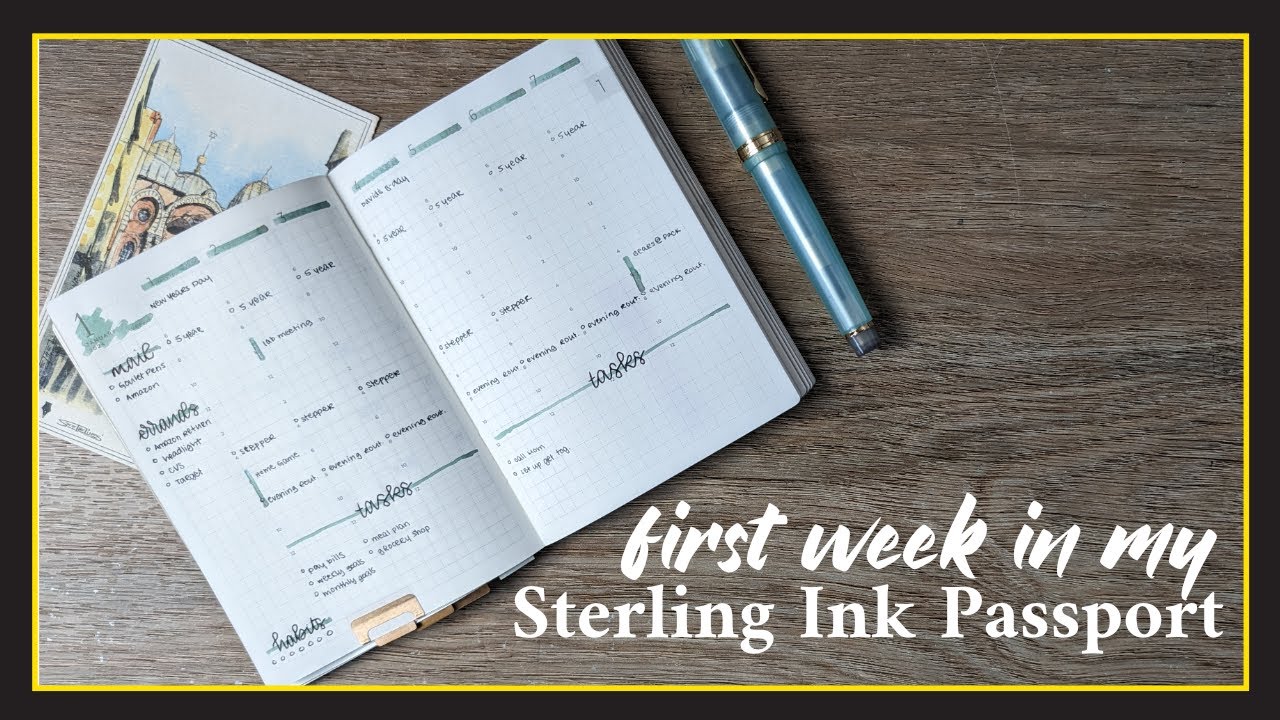First Week in Sterling Ink Passport Planner | Plan with Me