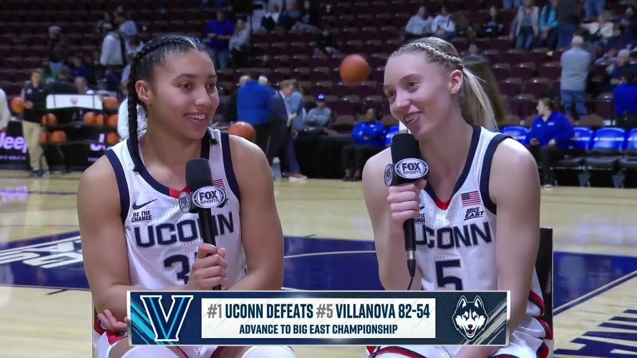 Paige Bueckers and Azzi Fudd's postgame interview