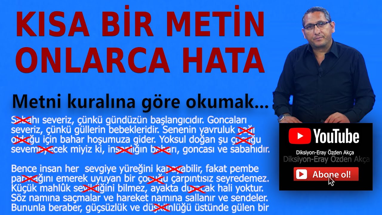 Diksiyon dersleri (Metin okurken yapılan hatalar)