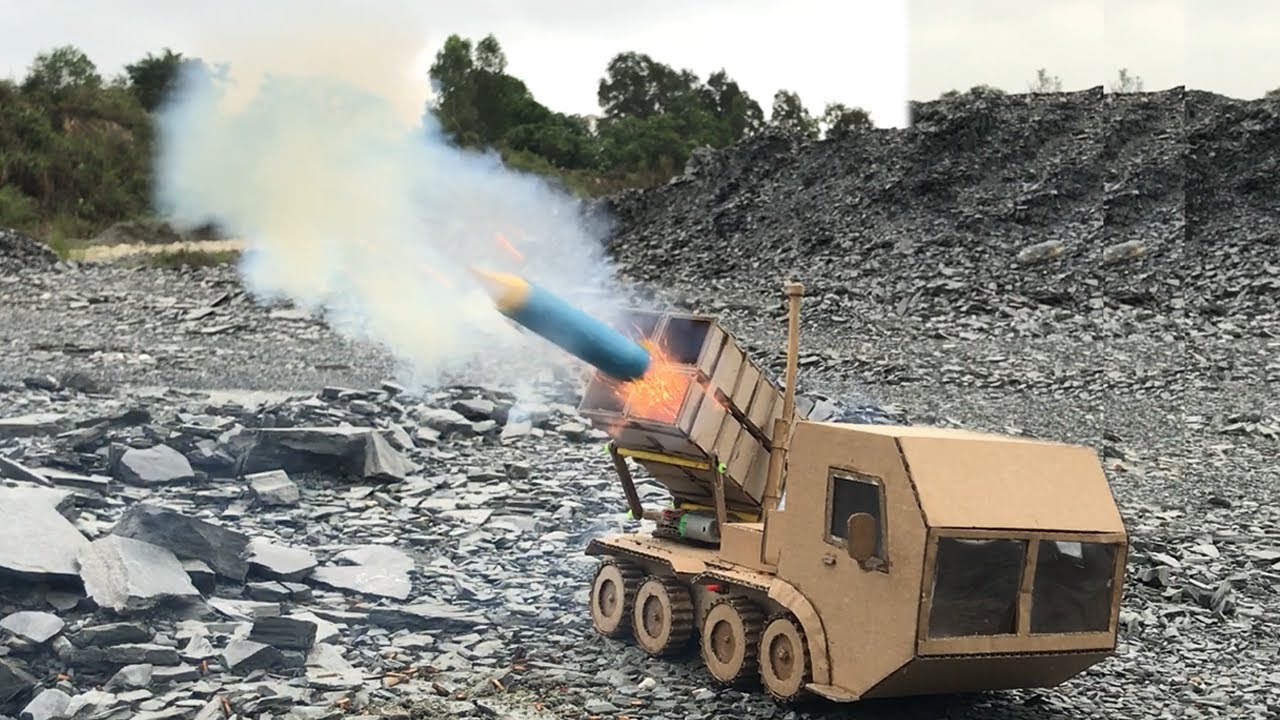 How to make a missile system out of cardboard | CREATIVE CARDBOARD DIY