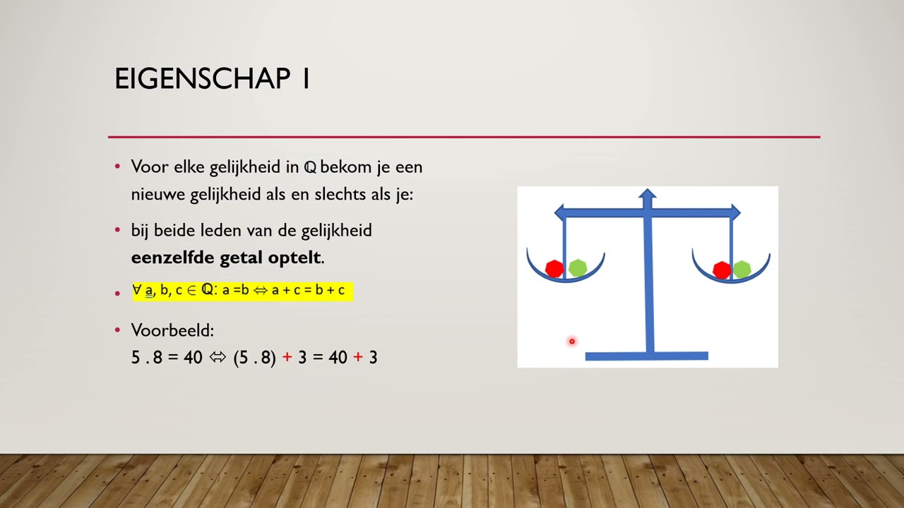 Wiskunde videoles 73 - G6: Gelijkheden eigenschappen + begrip