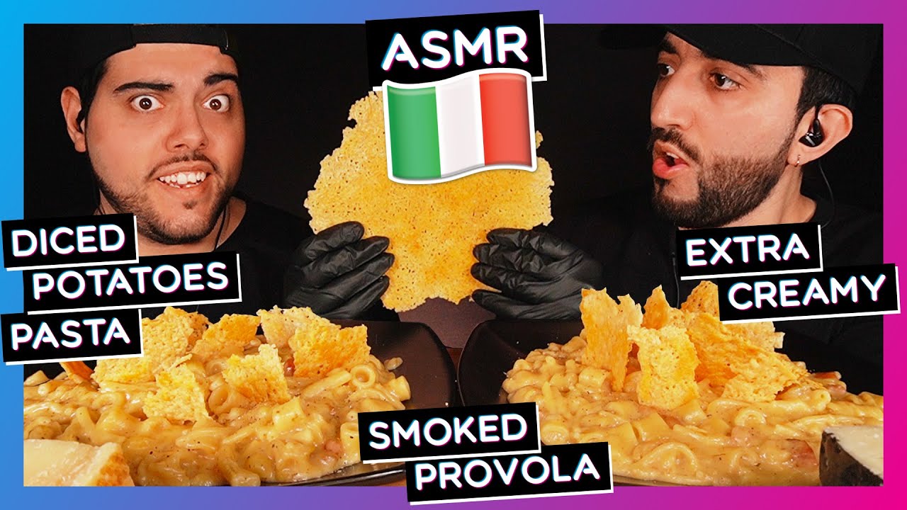 🔥 ASMR 🔊 ПЮРЕ ИЗ КАРТОФЕЛЬНОЙ ПАСТЫ И КОПЧЕНОЙ ПРОВОЛЫ С ПАРМЕЗАНОМ  NO TALKING MUKBANG 🥘.