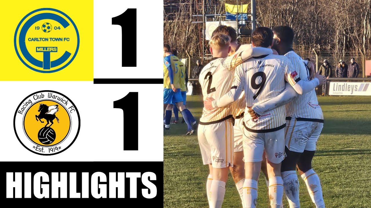 Highlights | Carlton Town 1-1 Racing Club Warwick | NPL Midlands | 10/01/2026