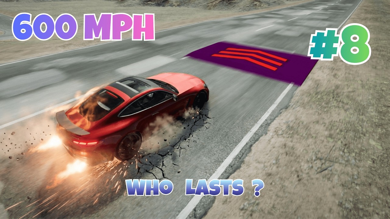 Instant 600 MPH Acceleration — Which Car Survives? — Last Car Standing?
