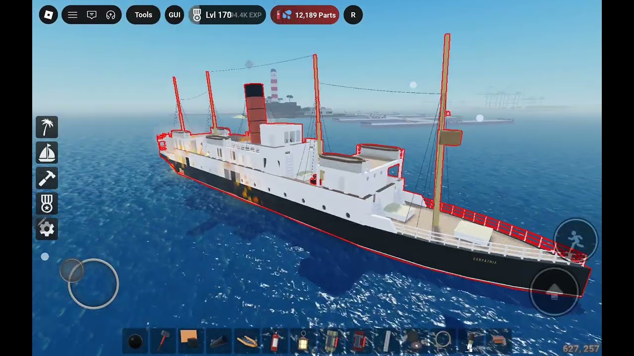 RMS Carpathia on Fire - Sail and Sink Simulator