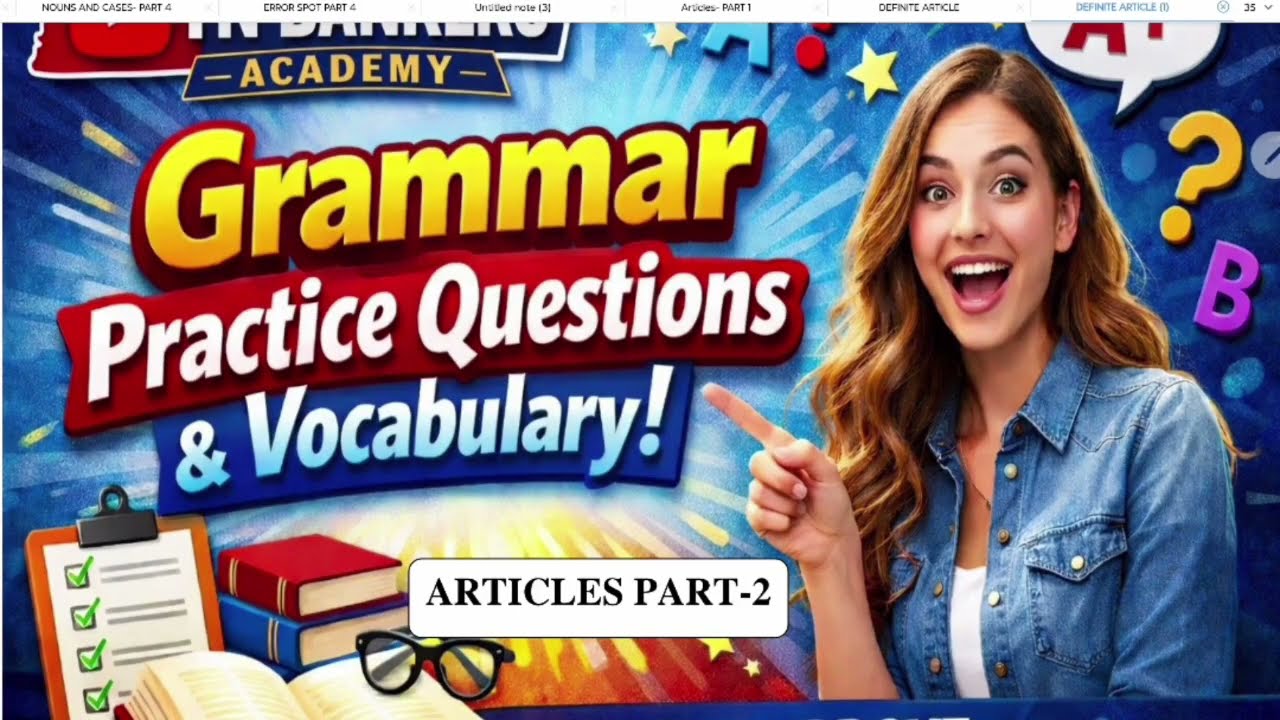 Article Part 2 | Grammar for RBI Assistant & Bank Exams