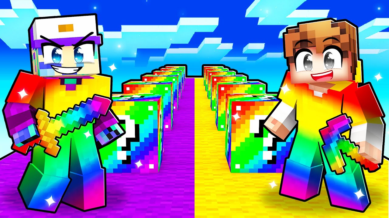 Playing an OP LUCKY BLOCK RACE in Minecraft!
