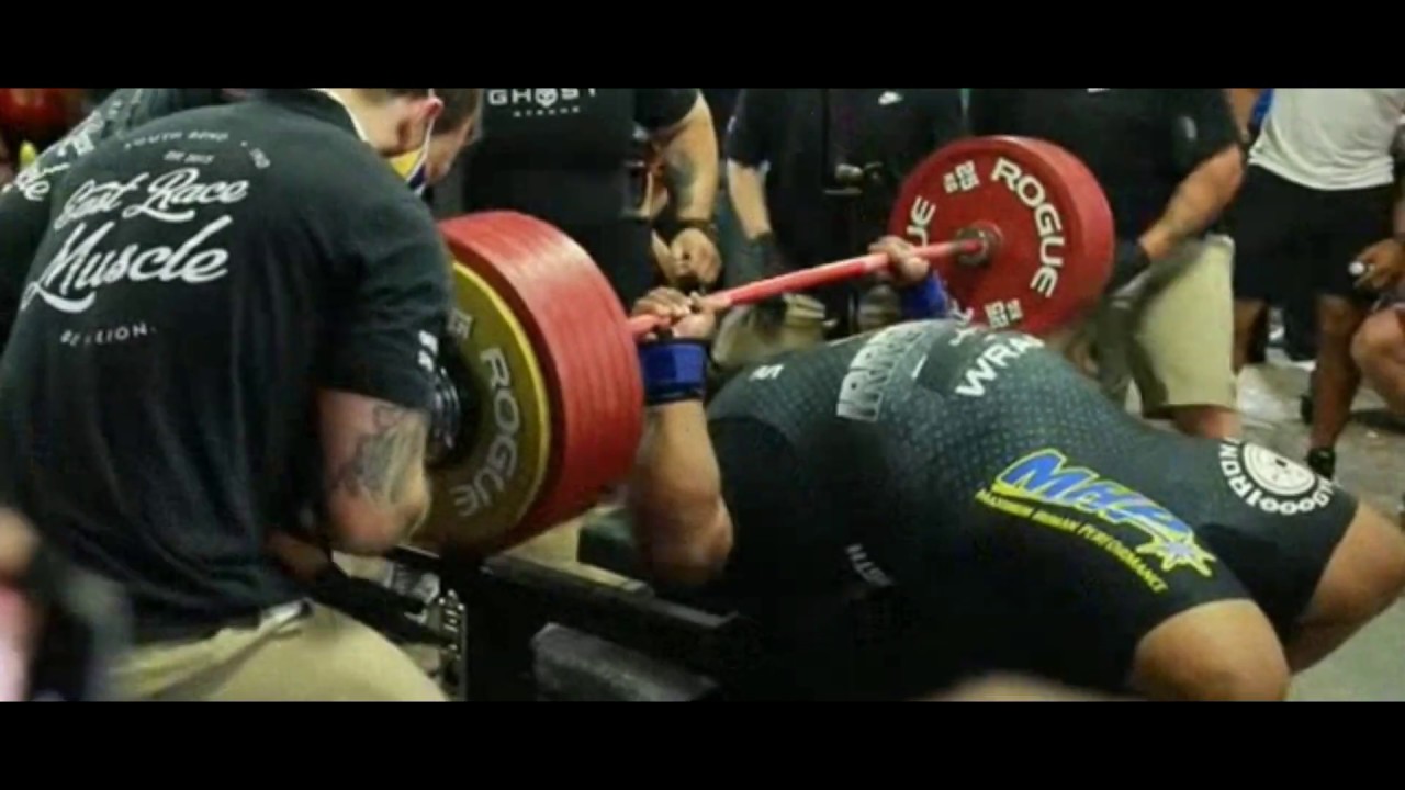 Maddox - 800lb bench press world record attempt - uneven bar