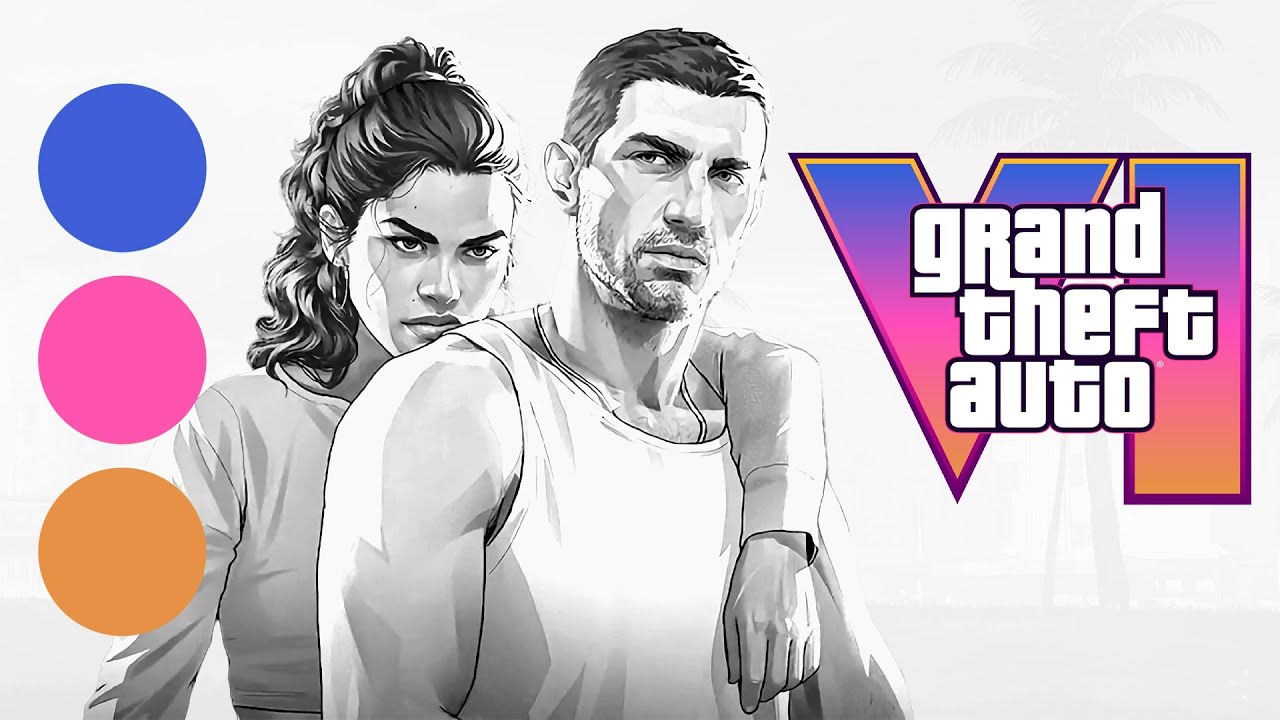 Coloring Grand Theft Auto VI | Black and White to Color | GTA 6 Coloring Pages