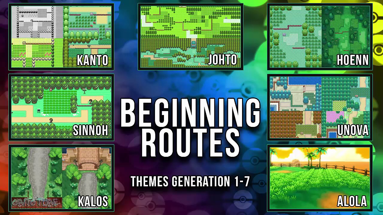 All Pokémon Beginning Route Themes [GEN 1-7]