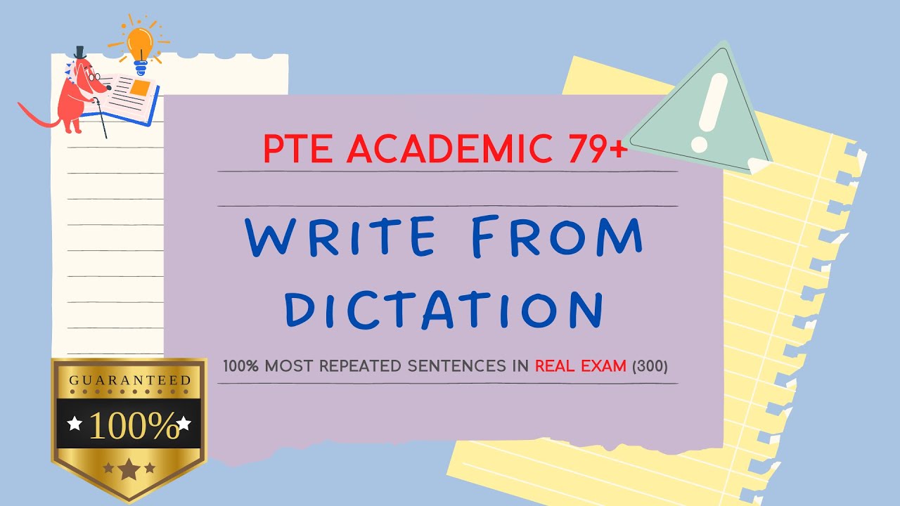 Write From Dictation (100% in Real PTE Academic Test) | PTE 79+