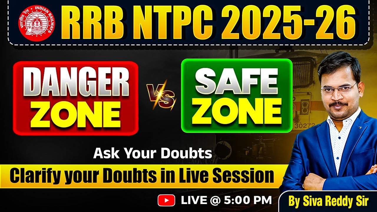 RRB NTPC 2025 Vacancy 🚆 | Graduate Level Safe Zone vs Danger Zone Details | Siva Reddy Logics