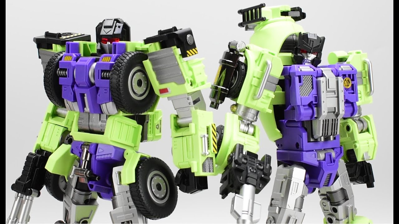 399块能买俩！！！变形金刚机械入侵大力神A套铲土机搅拌车