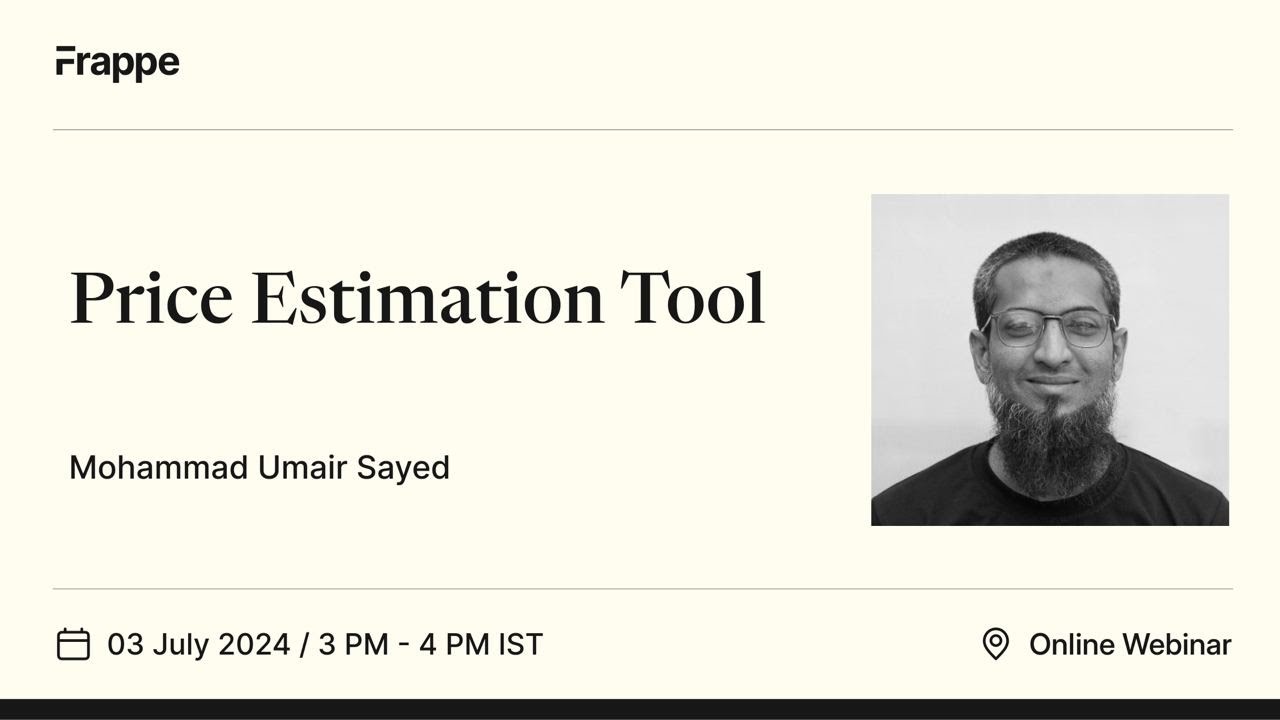 Price Estimation Tool for ERPNext | Umair Sayed