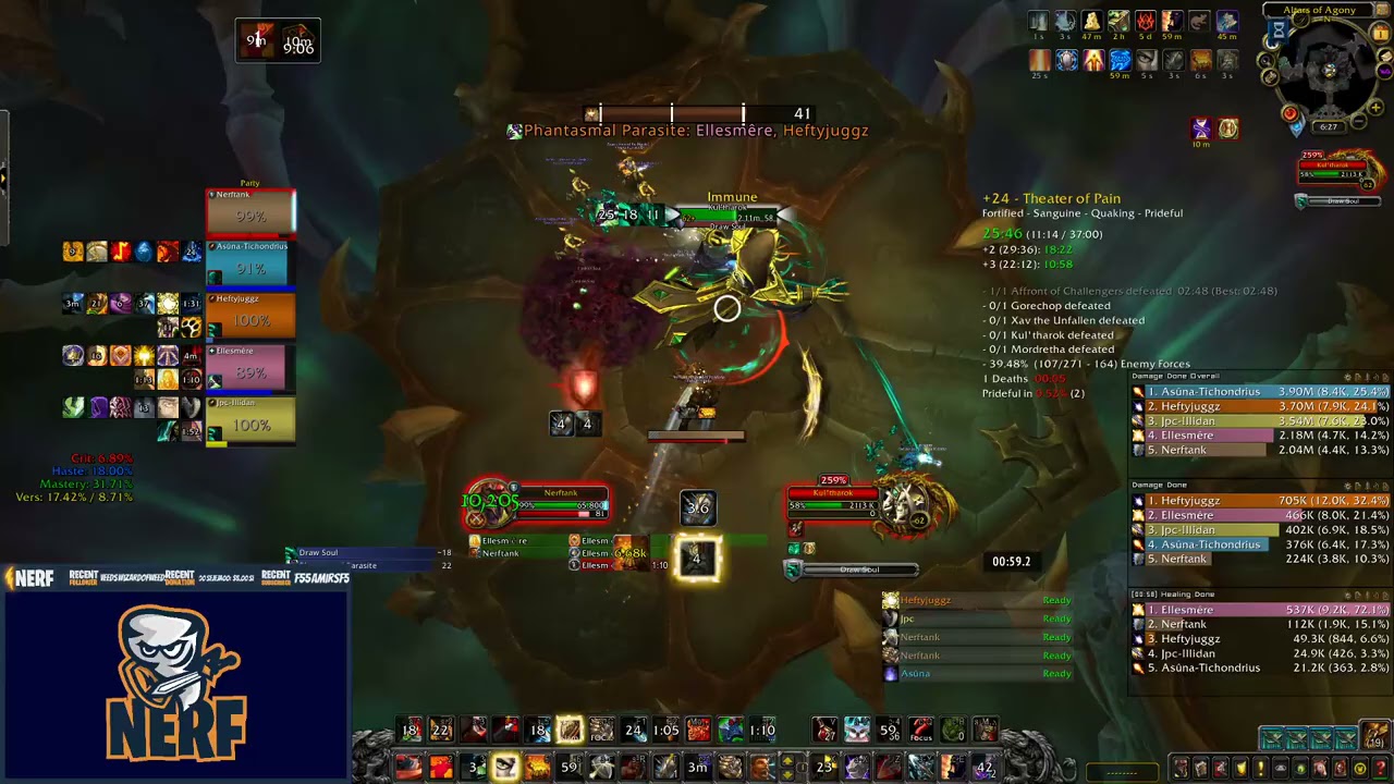 +24 Theater of Pain - PROT WARRIOR POV | NerfTankTV