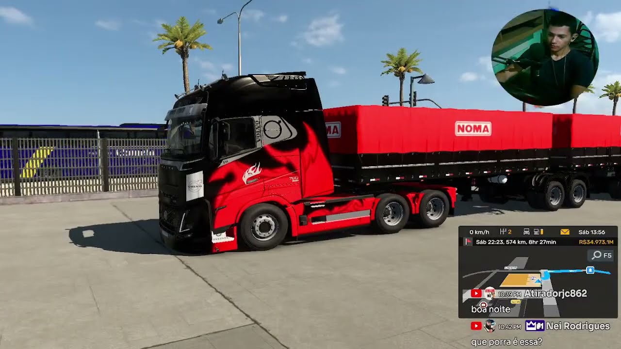 🟢AO VIVO - BORA PRA MAIS UMA VIAGEM COM OS PLAYER #eurotrucksimulator2 #volante #caseiro #mapaeaa