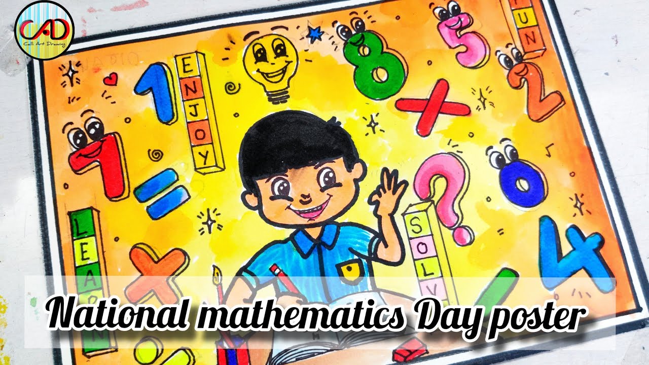 National Mathematics Day Drawing / How to Draw National Mathematics Day Poster Easy Step By Step