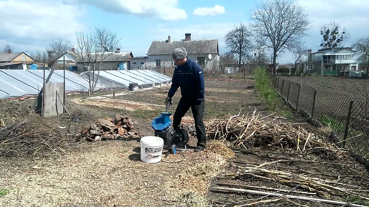 Щепорез TRS-2,2кВт., садовый измельчитель веток. Отзыв Благодарность!