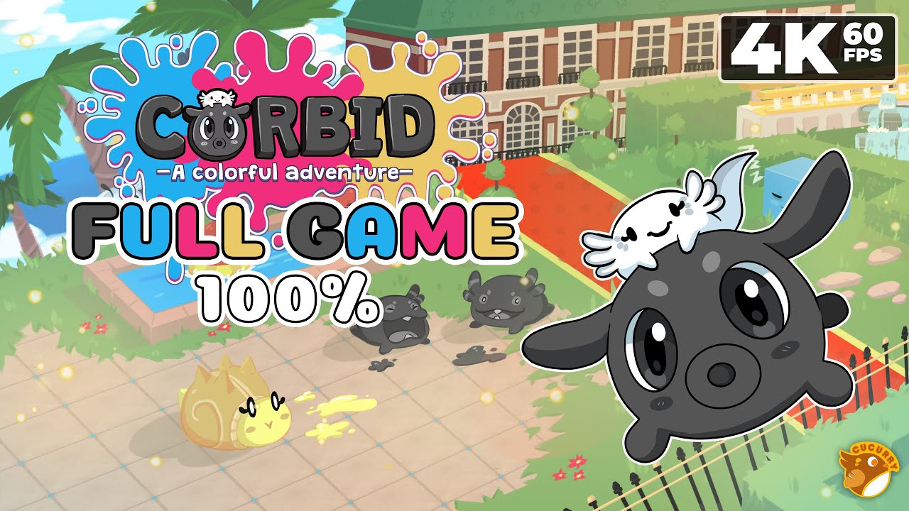 Corbid! A Colorful Adventure (PC) - Full Game 4K60 Walkthrough (100%) - No Commentary