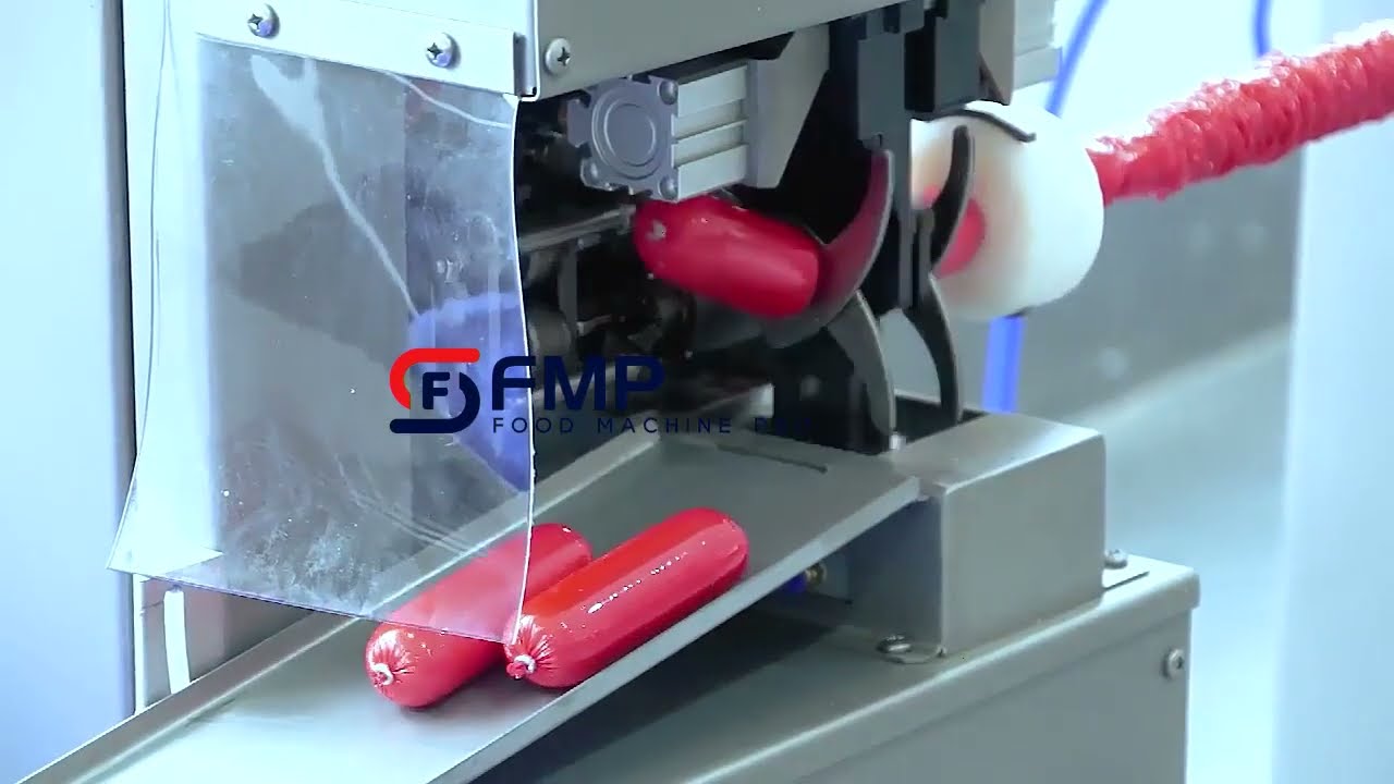 Automatic sausage double clipper and pneumatic sausage stuffer