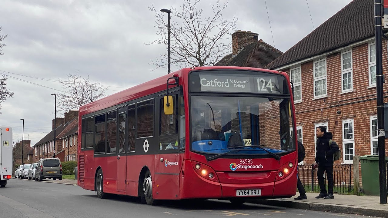 FULL ROUTE VISUAL | Stagecoach London Route 124 Eltham SC To Catford SDC | 36585 (YY64GRU)