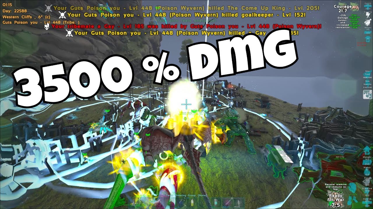 The Poison Wyvern are BROKEN !!  Ark Official PvP