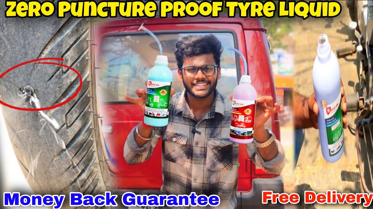 Zero Puncture Proof Tyre Liquid | Nail Puncture Liquid in Tamil