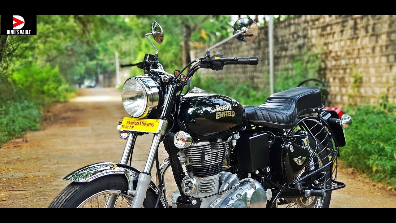 Royal Enfield Bullet Electra 350 Rear Disc Review Braking Test #Bikes@Dinos