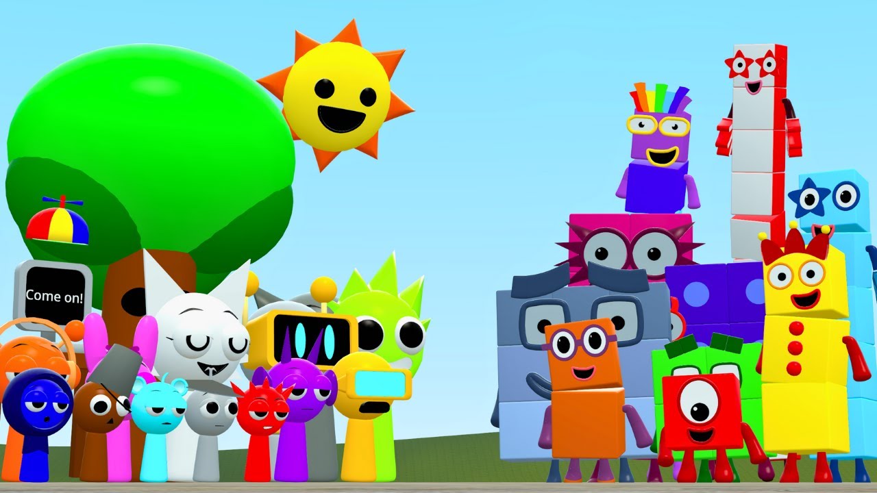 Sprunki Incredibox Vs Number Blocks Family In Garry's Mod