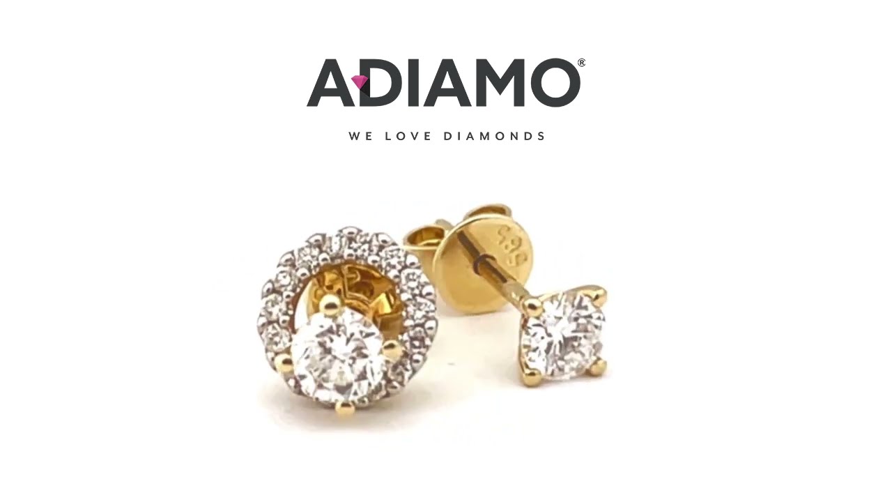 Kolczyki z diamentami E60112 Y S  |  ADIAMO kolekcja Splendore