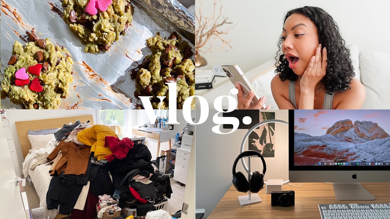 VLOG | Organizing My *Entire Closet* & Vegan Cookie FAIL
