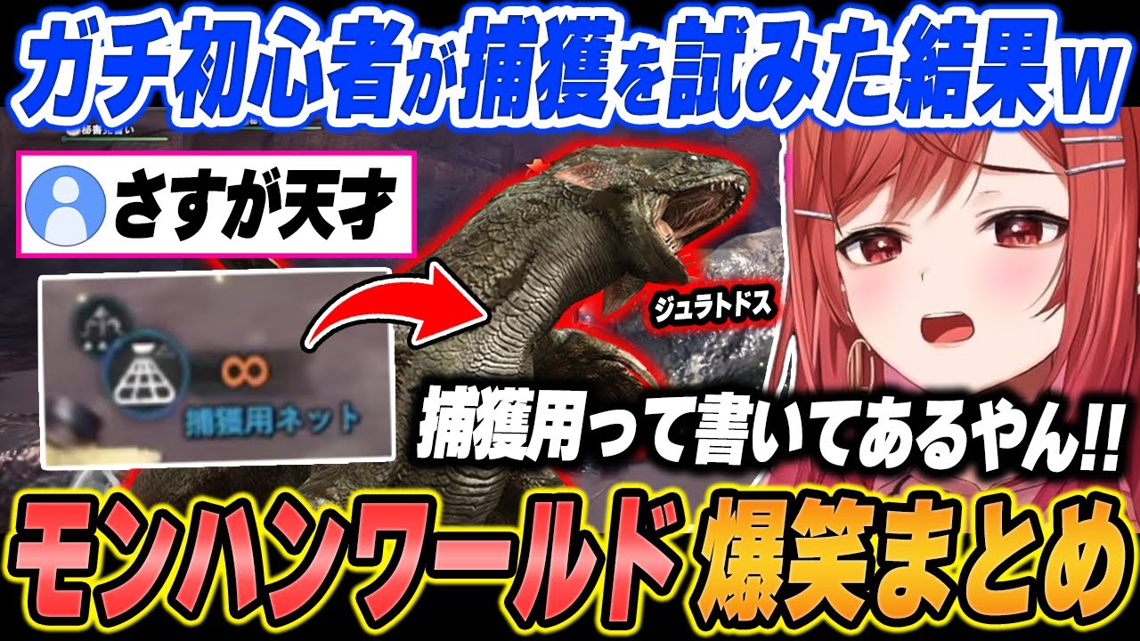 【爆笑まとめ】「えぇぇぇぇっ！！なんで捕獲できないの！？ｗｗｗ」一条莉々華のモンハンワールドを面白シーンでイッキ見！【ホロライブ/切り抜き】（※ネタバレあり）