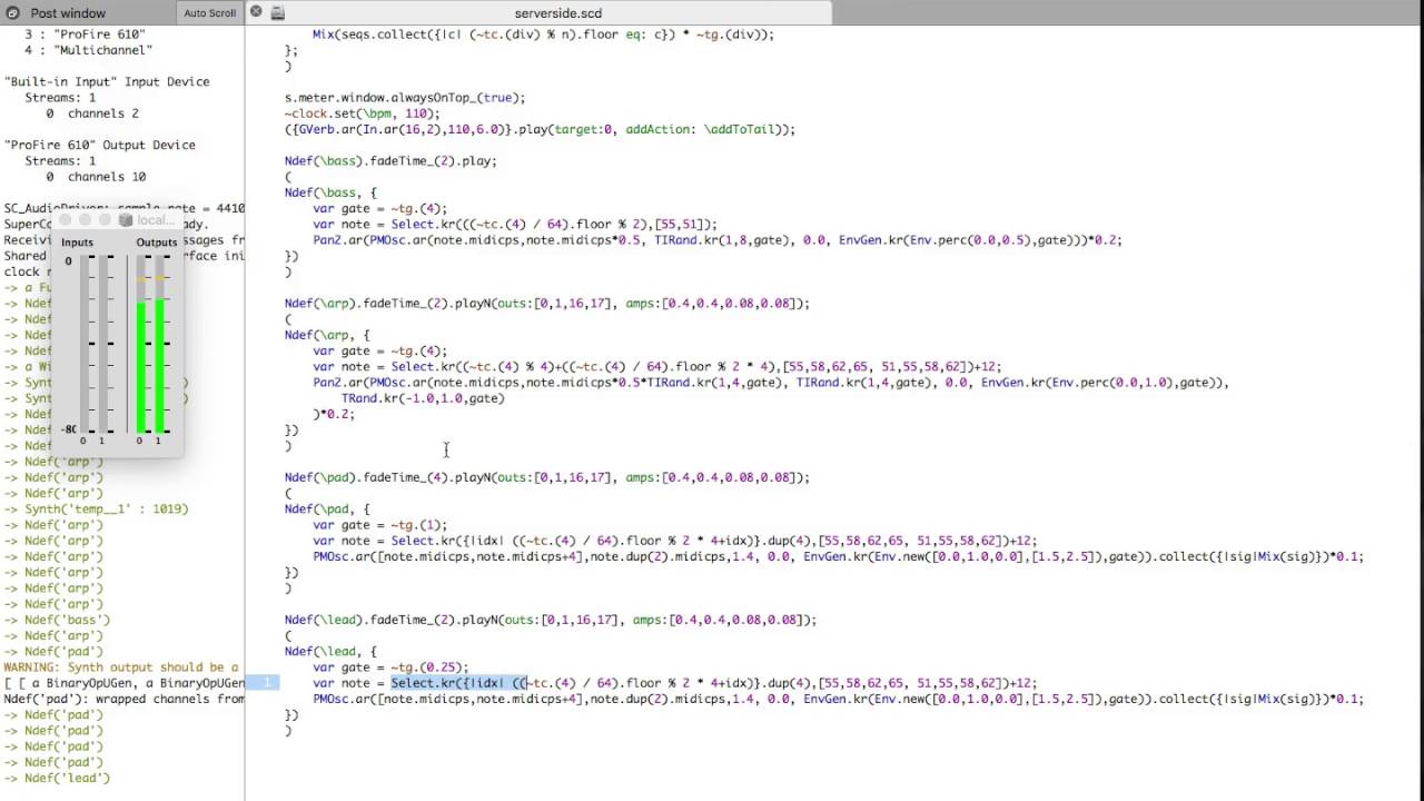 SuperCollider LiveCoding