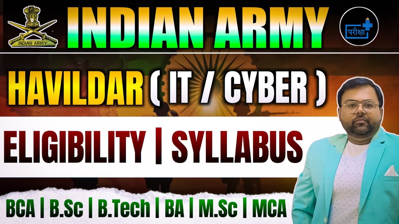 Indian army havildar it cyber vacancy, eligibility, computer syllabus, cutoff, previous paper
