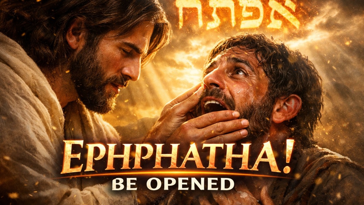 What does the word Ephphatha mean in the Bible?