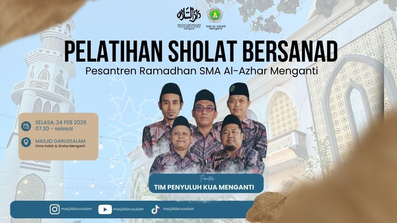 🔴 [LIVE]   Pelatihan Sholat Bersanad