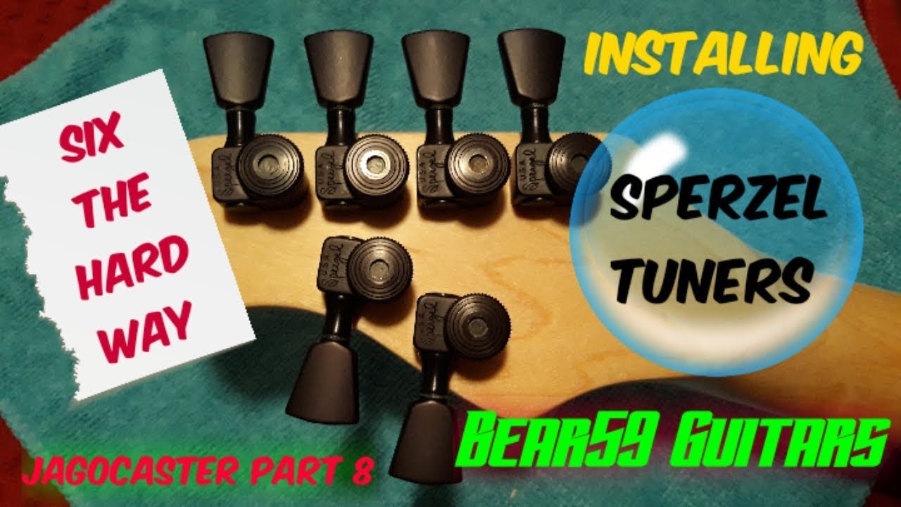 Installing Sperzel Locking Tuners  Jagocaster Part 8  Bear59 Guitars