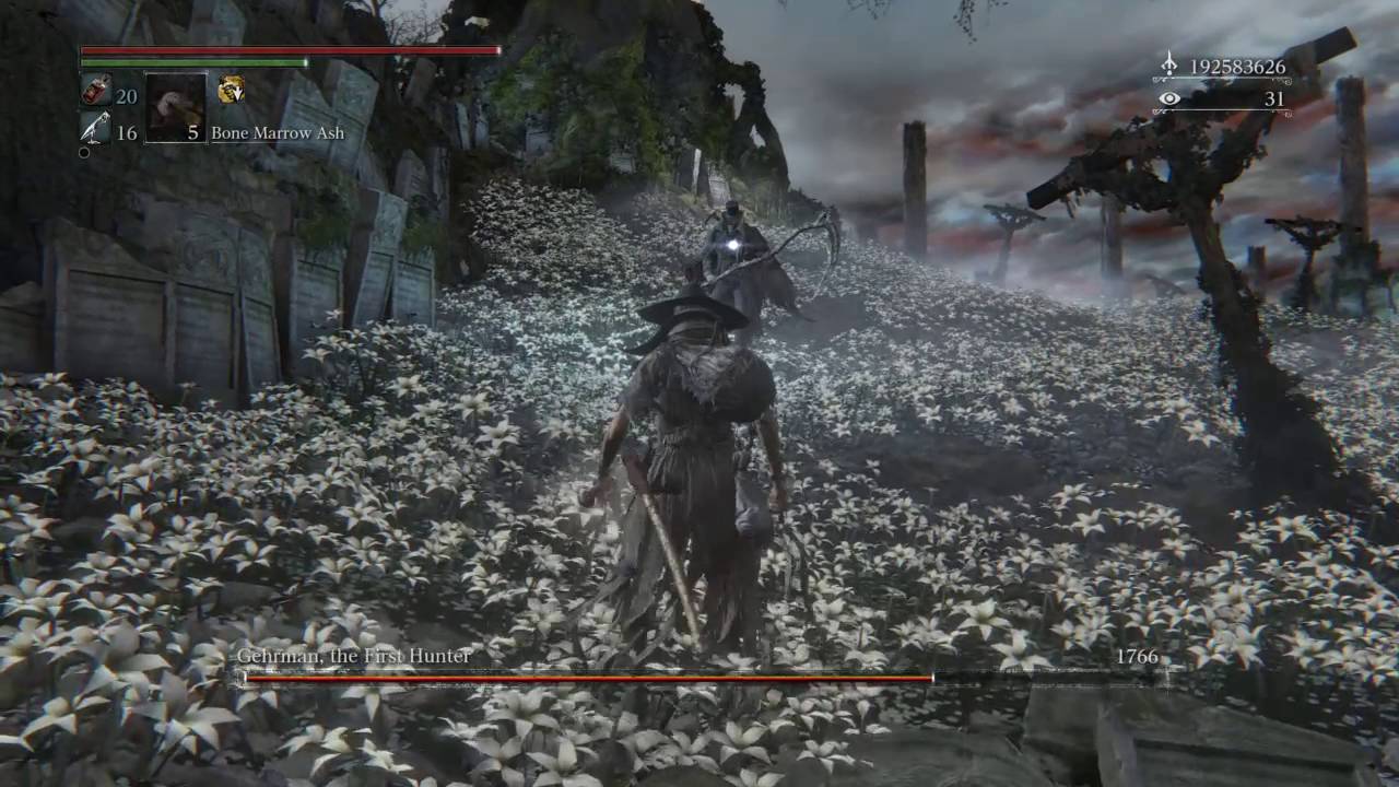 Bloodborne - The World's Most Powerful Chikage (99 Bloodtinge + Perfect Gems) vs. Gehrman