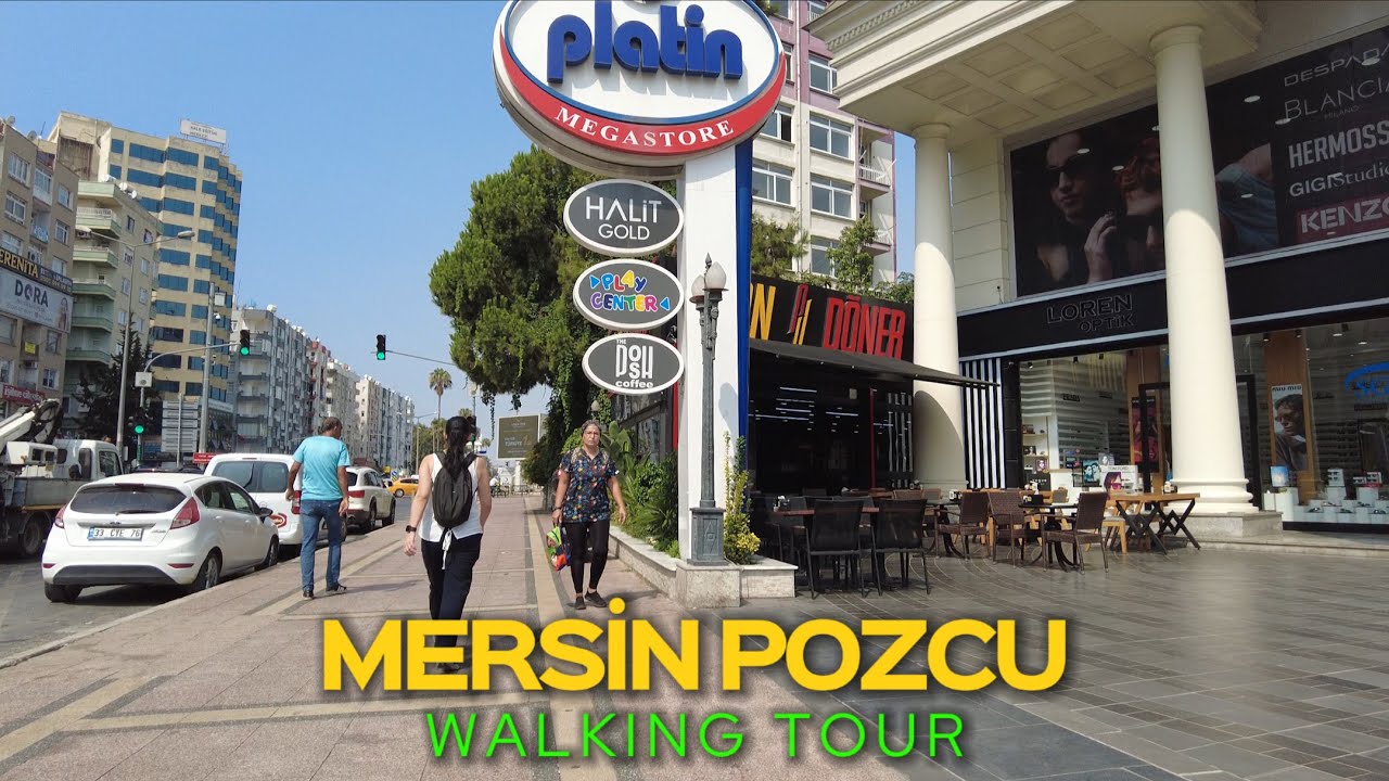 Mersin Pozcu GMK Bulvarı Walking Tour - 4K 60fps