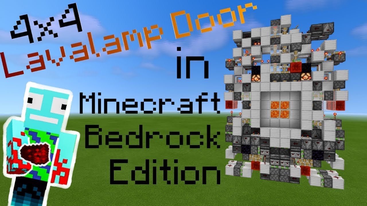 Building a 4x4 Lavalamp Door in Minecraft Bedrock Edition!