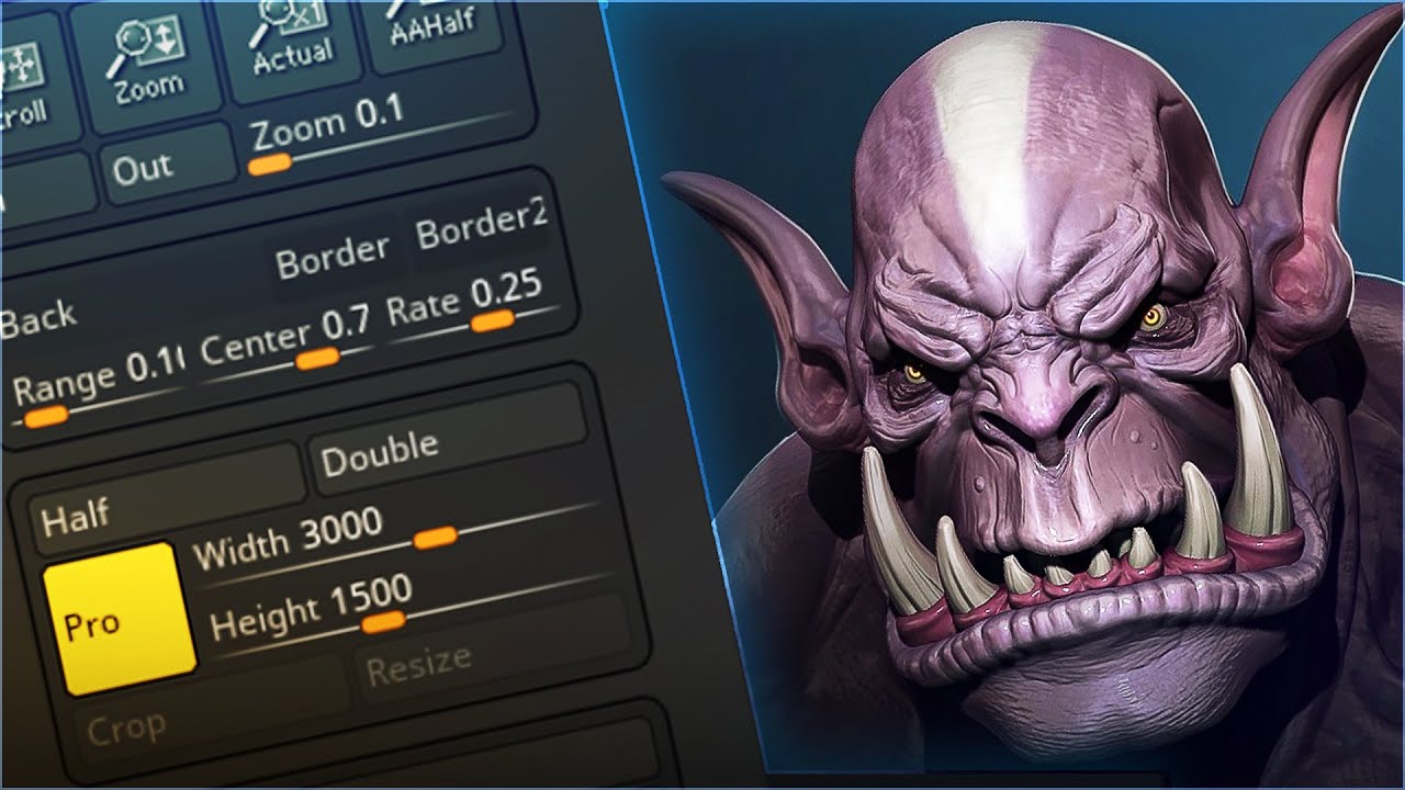 Как изменить размер документа в ZBrush и зачем?