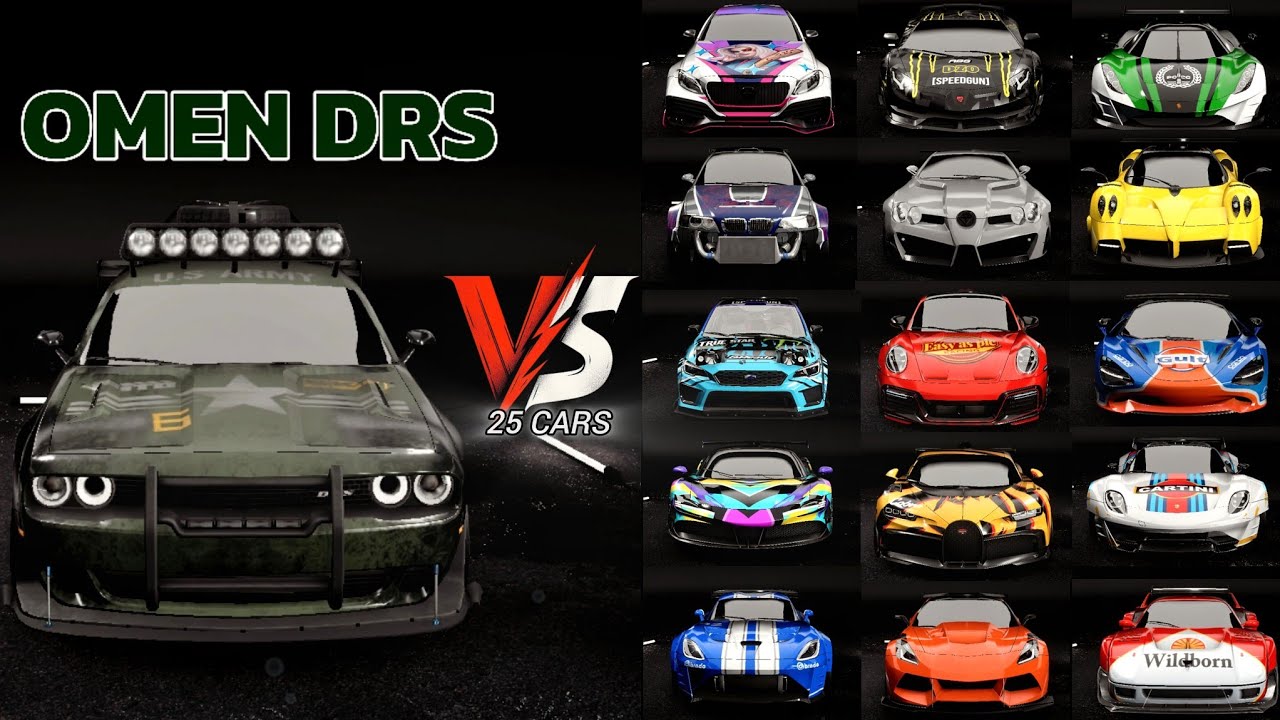 V 1.2.0 - DRAG RACE - Test OMEN DRS vs 25 CARS - Drive Zone Online